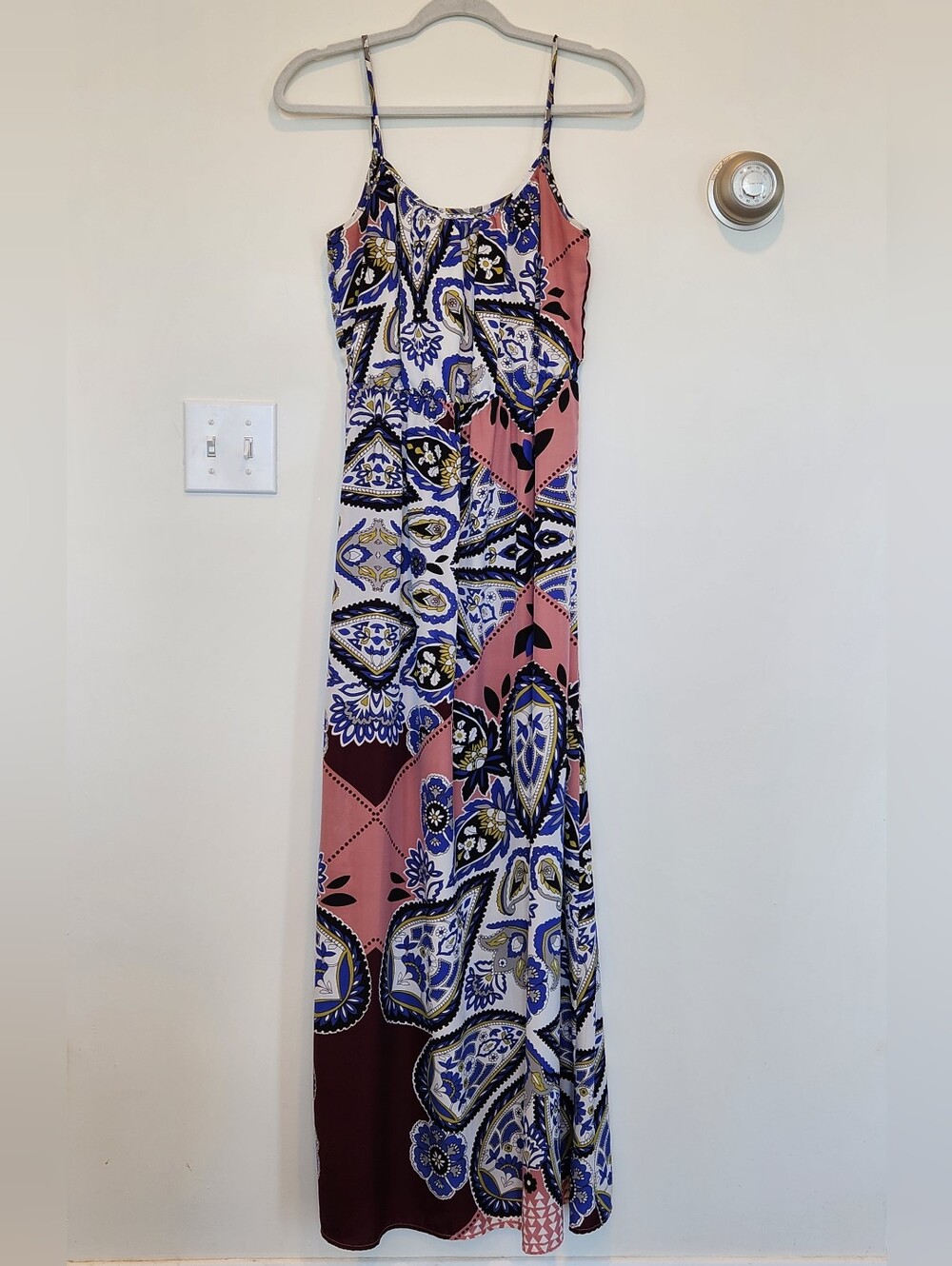Banana Republic Spaghetti-Strap Multicolor Paisley Maxi Dress Size 0